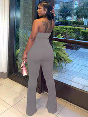 Women's Sexy Backless Halter Jumpsuit