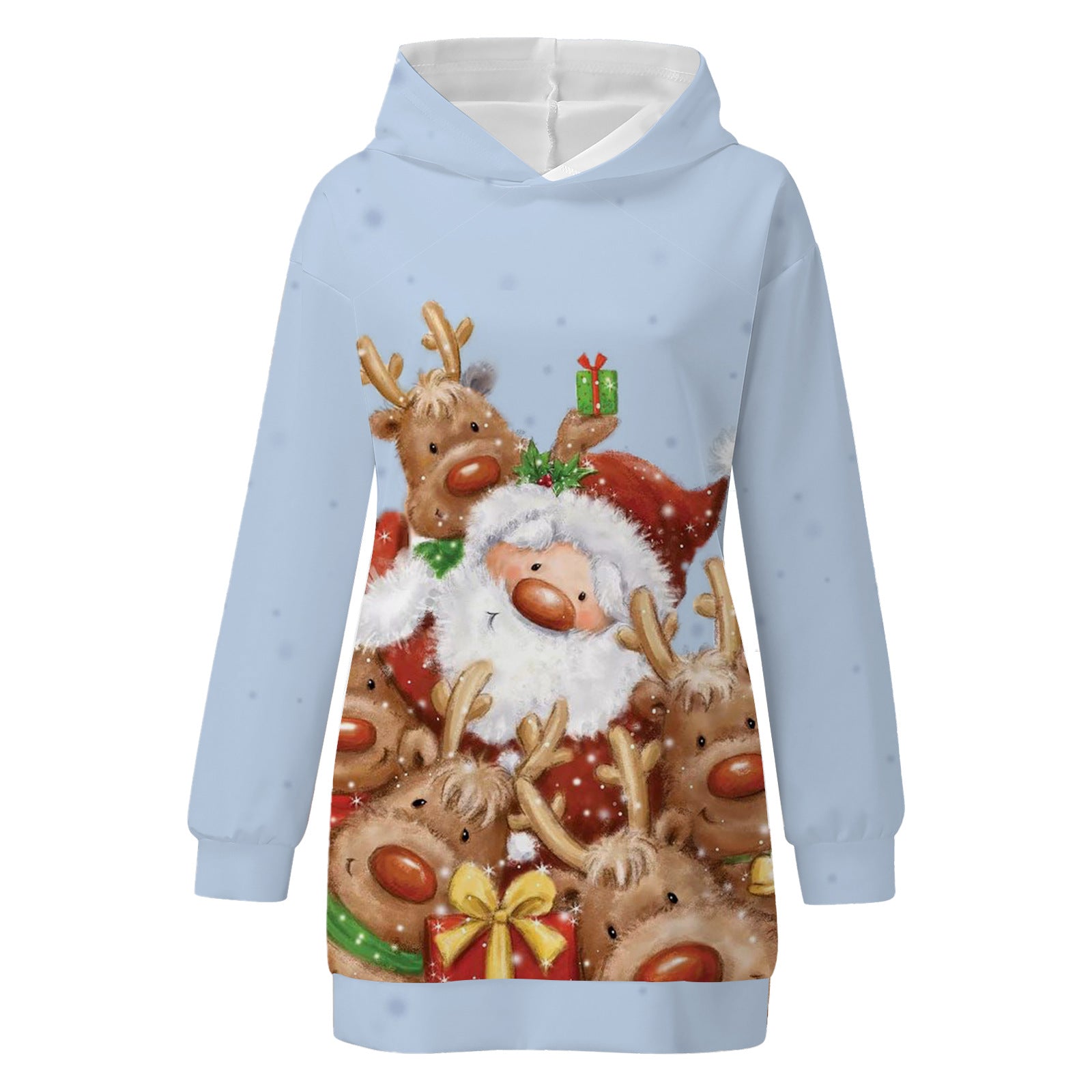 Festive Christmas Print Hoodie for Cozy Holiday Style