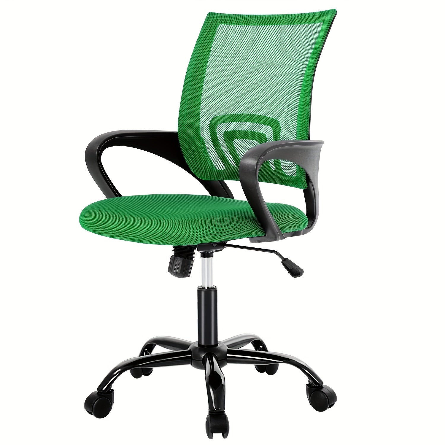 Ergonomic Mesh Office Chair with Lumbar Support, Padded Seat and 5‑Wheel Base