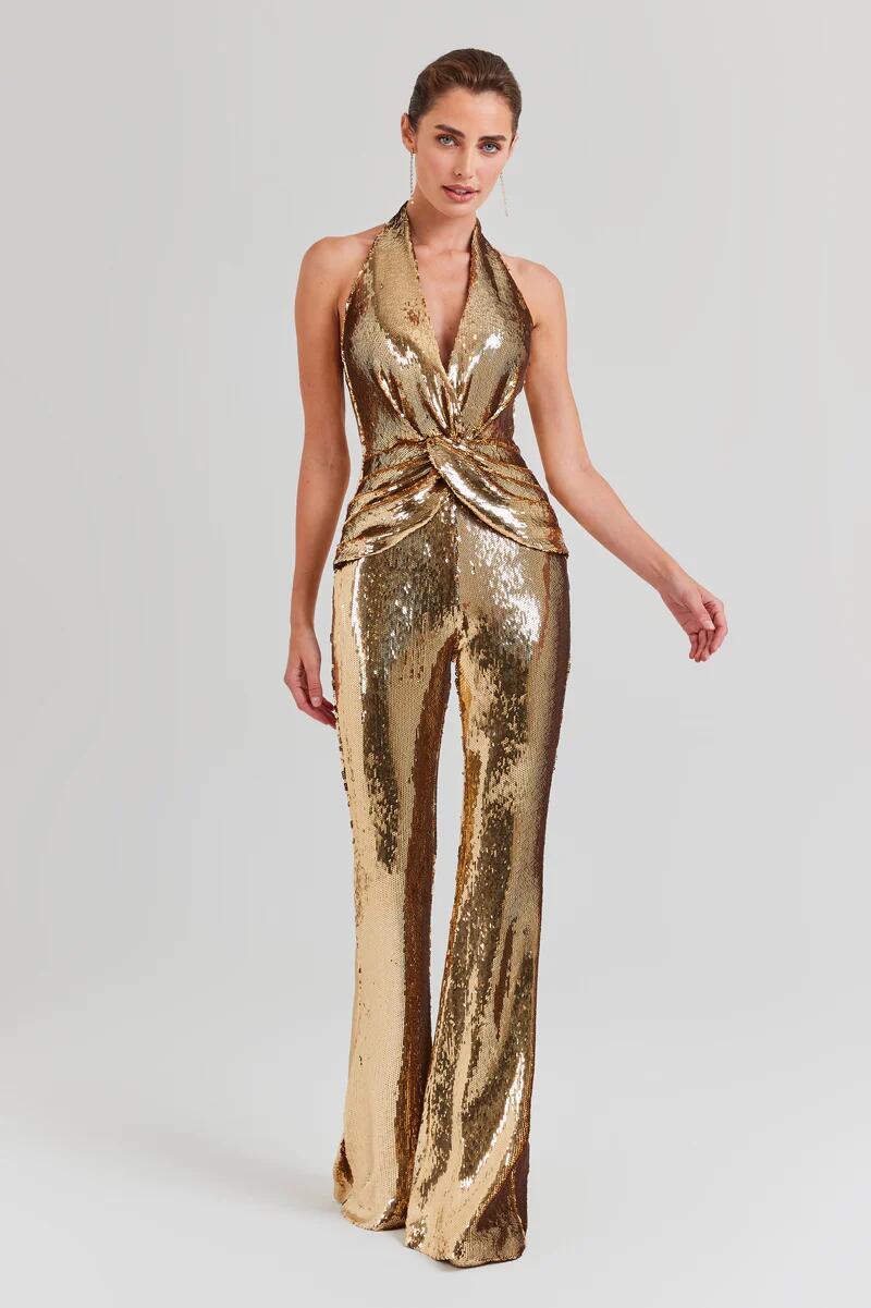 Backless Sequined Elegant Women's Jumpsuit