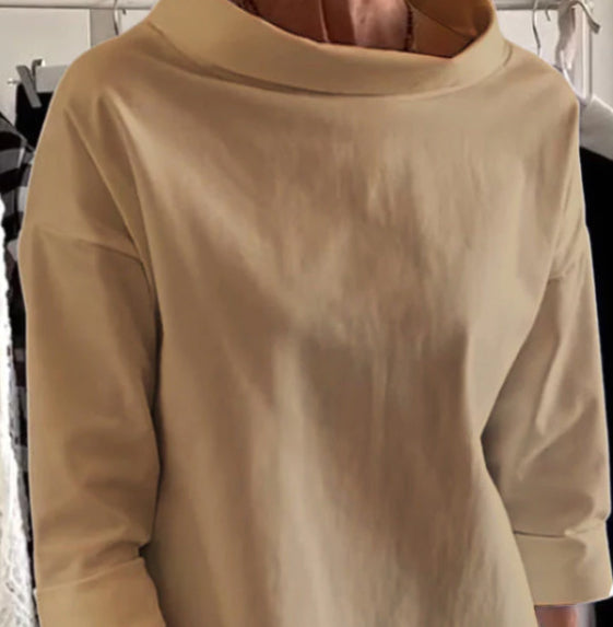 Women's Fleece Half-Turtleneck Long Sleeve Sweatshirt