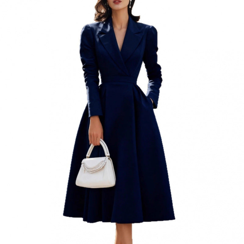 2026 Independent Platform New Style Elegant Waist-cinching French V…