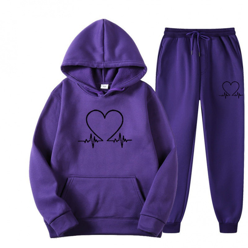 Cozy Fleece Hooded Sweatshirt & Jogger Set