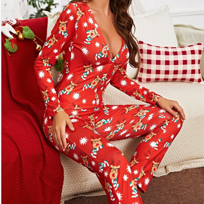 Women's Printed Ice Silk Romper