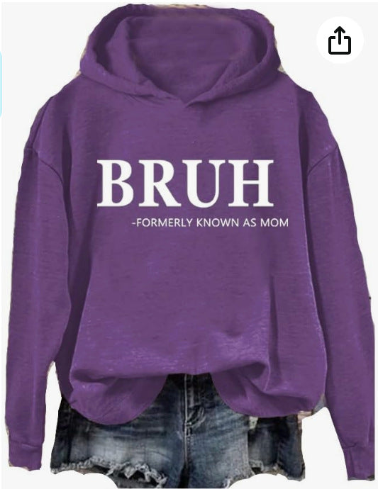 Women's Fashion Printed Casual Hooded Long Sleeve Sweater