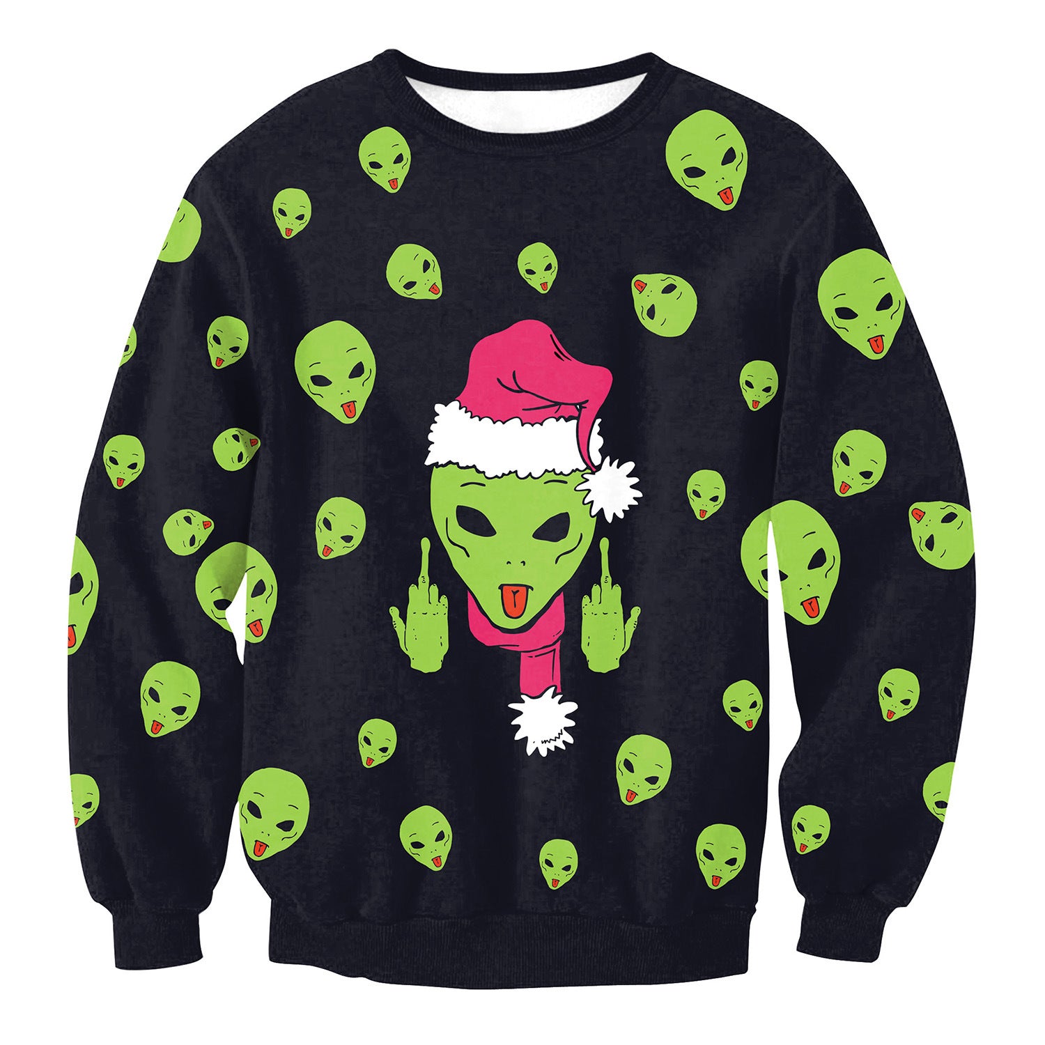 Festive Santa Elk Christmas Sweatshirt for Women