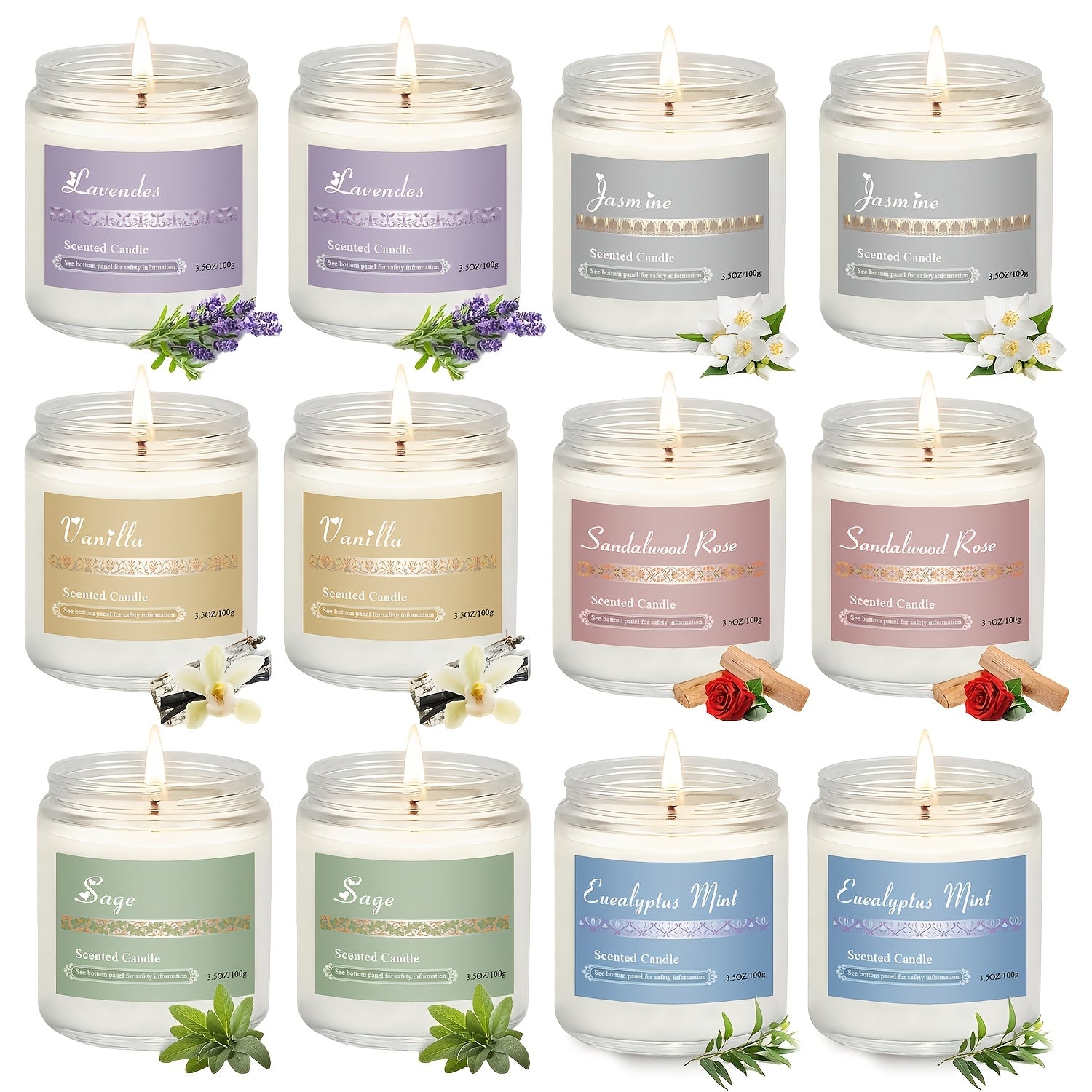 12-Pack Scented Candle Jar Set – Long‑Lasting Fragrance