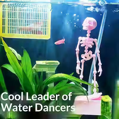 3D Aquarium Dancing Skeleton Ornament