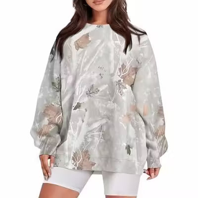 3D Digital Print Casual Long-Sleeve Round Neck Pullover - image 6