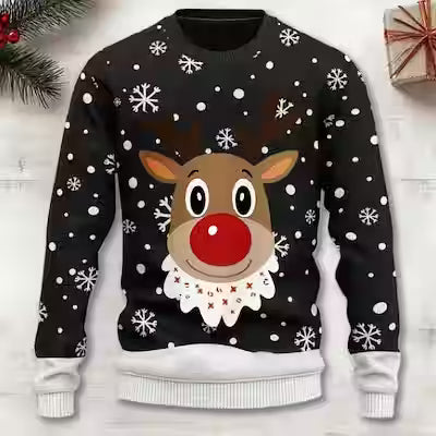 3D Printed Striped Crew Neck Pullover Sweatshirt - image 3