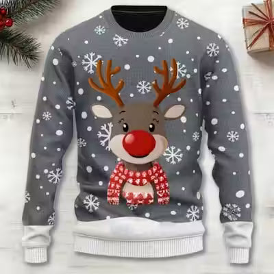 3D Printed Striped Crew Neck Pullover Sweatshirt - image 8