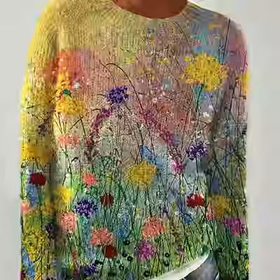 3d Printed Women's Sweater Pattern Pullover Sweater Casual