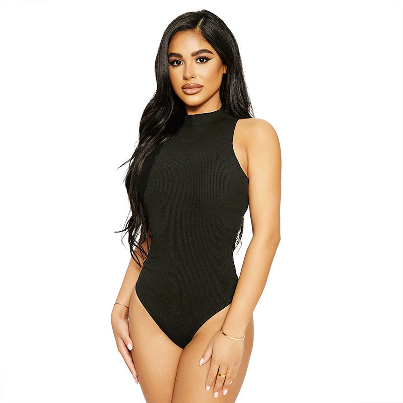 Women's Sexy Slim-Fit Sleeveless Ribbed Tank Jumpsuit