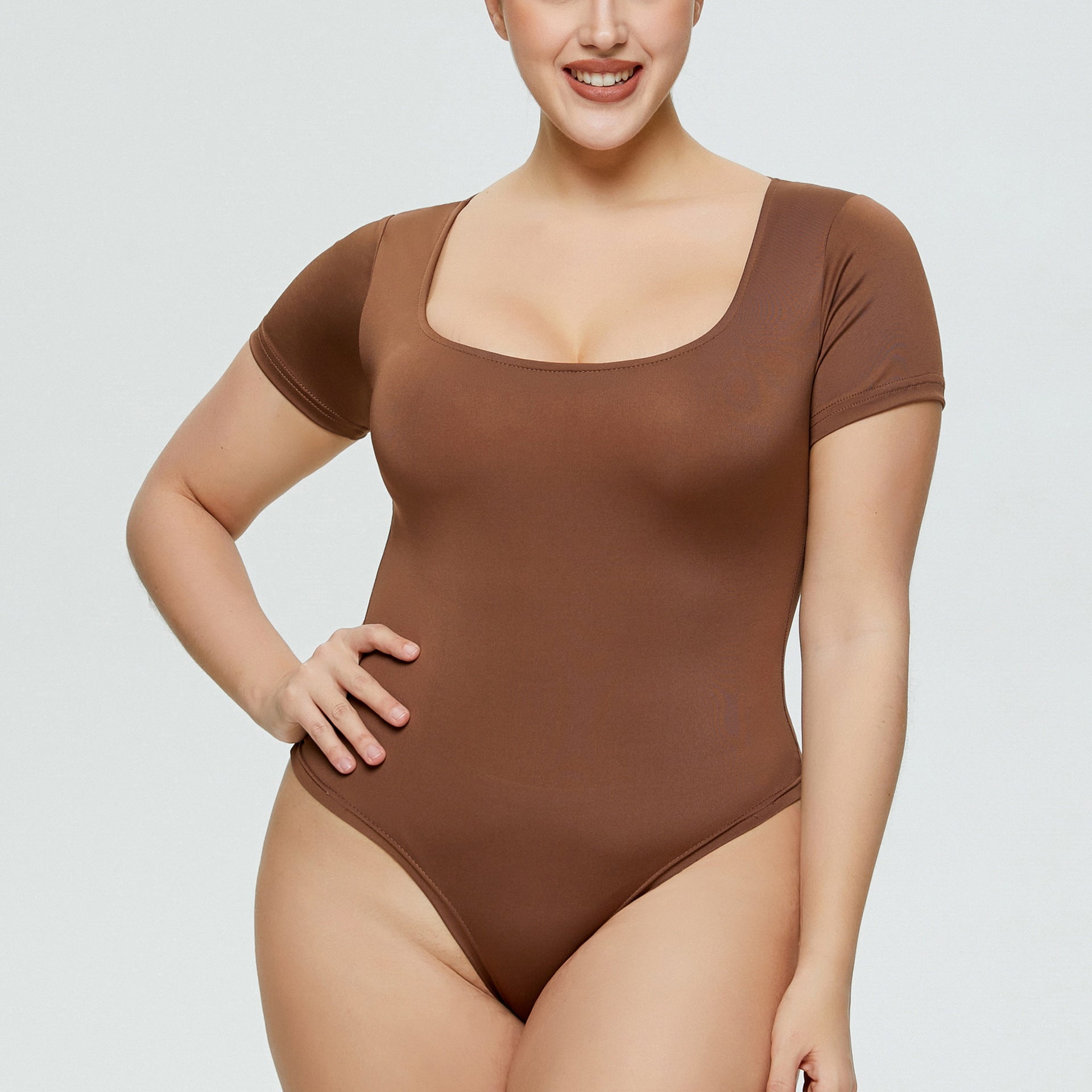 European And American Womens Off-shoulder Bodycon Jumpsuit Solid Color
