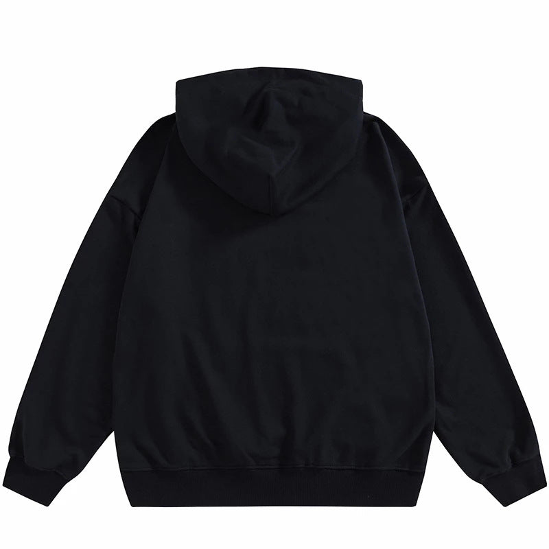 Women's Cozy Plush V-Neck Long-Sleeve Loose Hoodie