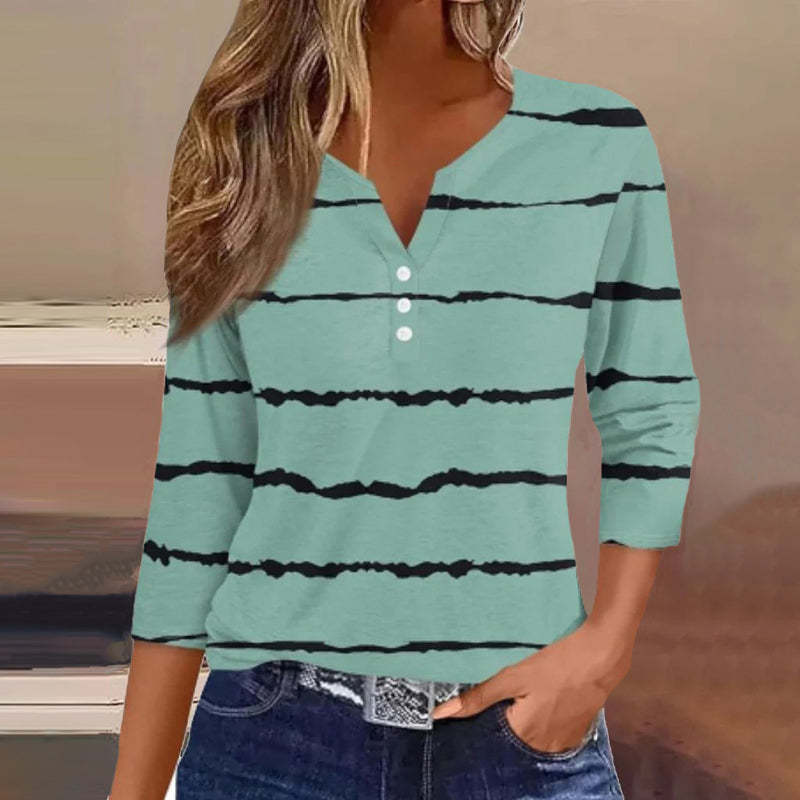 Vibrant 3D Digital Print Casual Sweet Women's T-Shirt