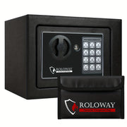 Heavy-Duty Fireproof Steel Safe with Cash Bag | Secure Home Safe Box with Keypad & Key Lock, Ideal for Storing Money, Documents, and Valuables