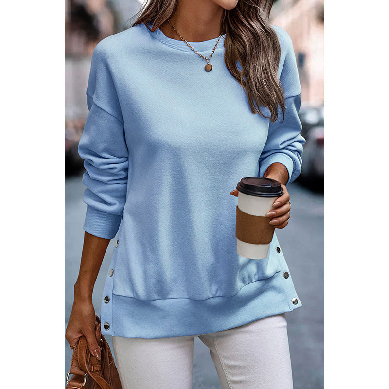 Women's Casual Loose Long Sleeve Pullover Sweatshirt