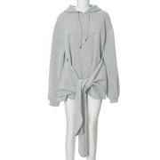 Women's Casual Loose Hooded Pullover Sweatshirt