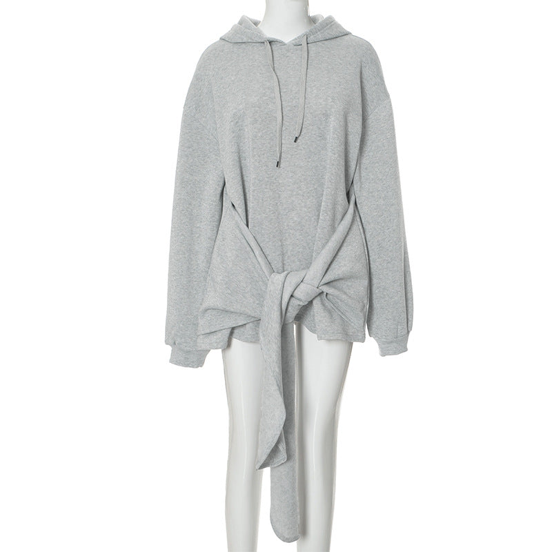 Women's Casual Loose Hooded Pullover Sweatshirt