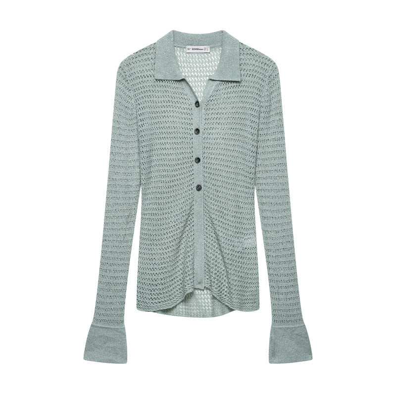 European And American Style Casual Loose Stitching Cut Sweater