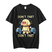 Funny Dog Weightlifting Tee – No Fart Print, Premium Cotton