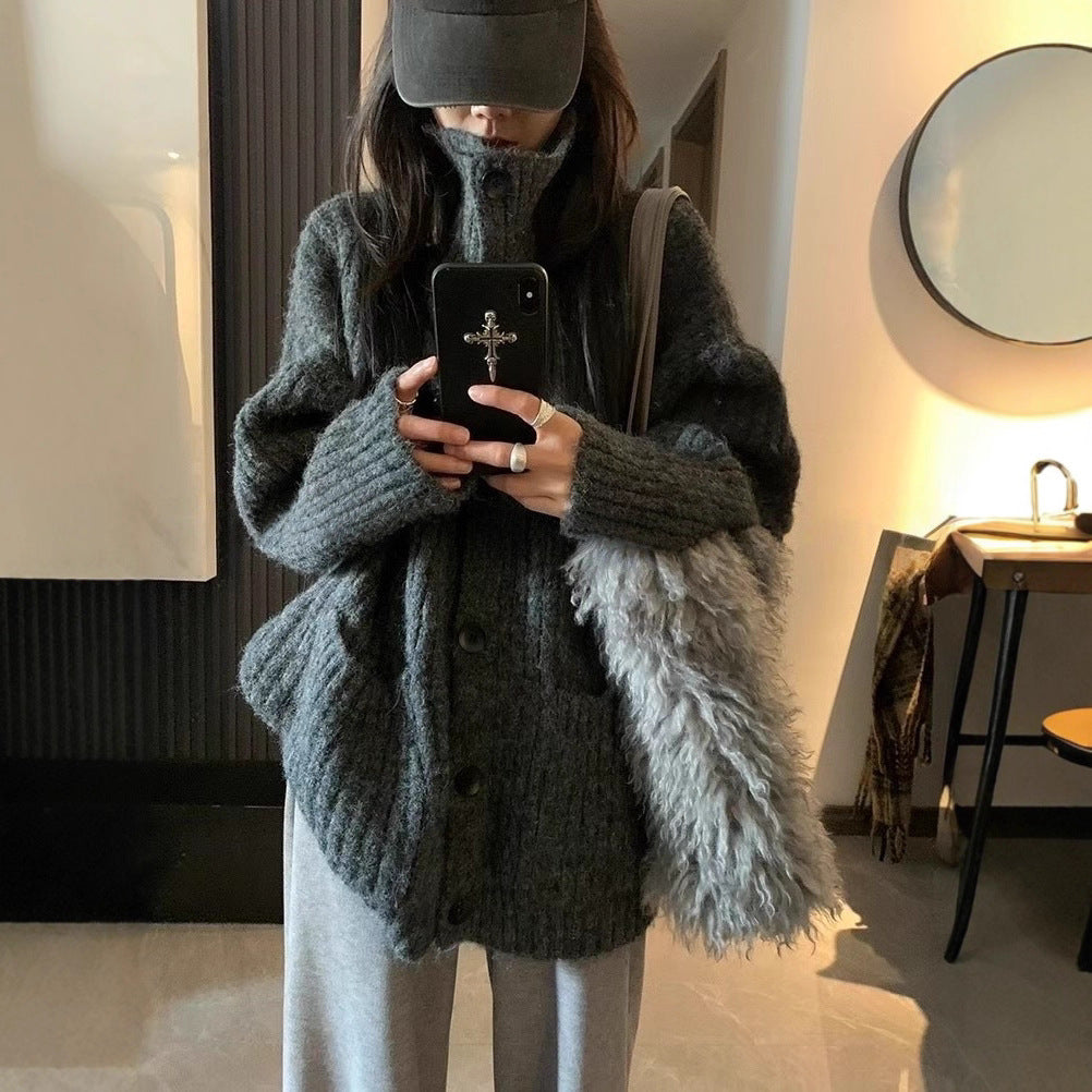 Womens Loose-fittingsoft and Cozy Knit Top