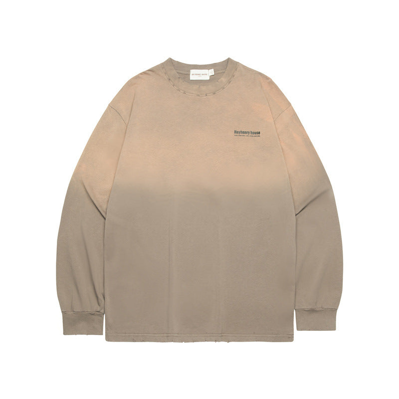 American Letter Print Loose Cotton Sweatshirt