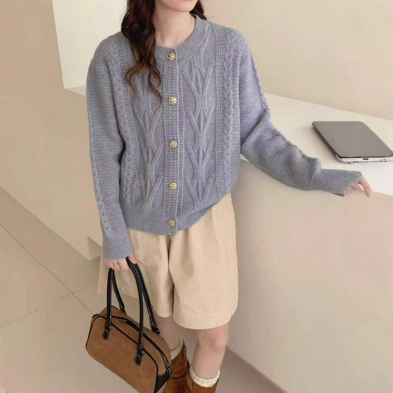 Casual Knitted Short Outer Wear Thick Small Sweater
