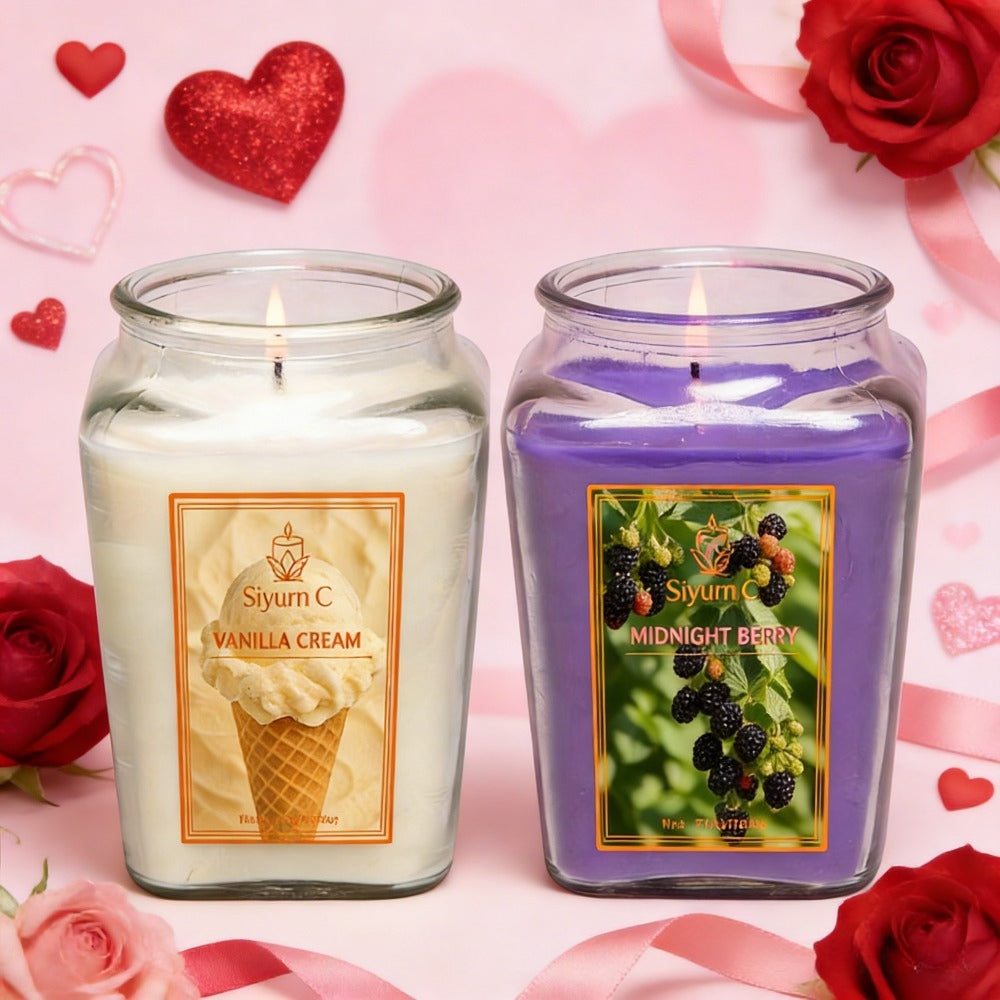 18 oz Mixed Bottle Soy Wax Scented Candle Set – Assorted Fragrances
