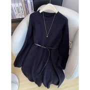 Winter Outfit a Full Set of French Retro Dresses for Women