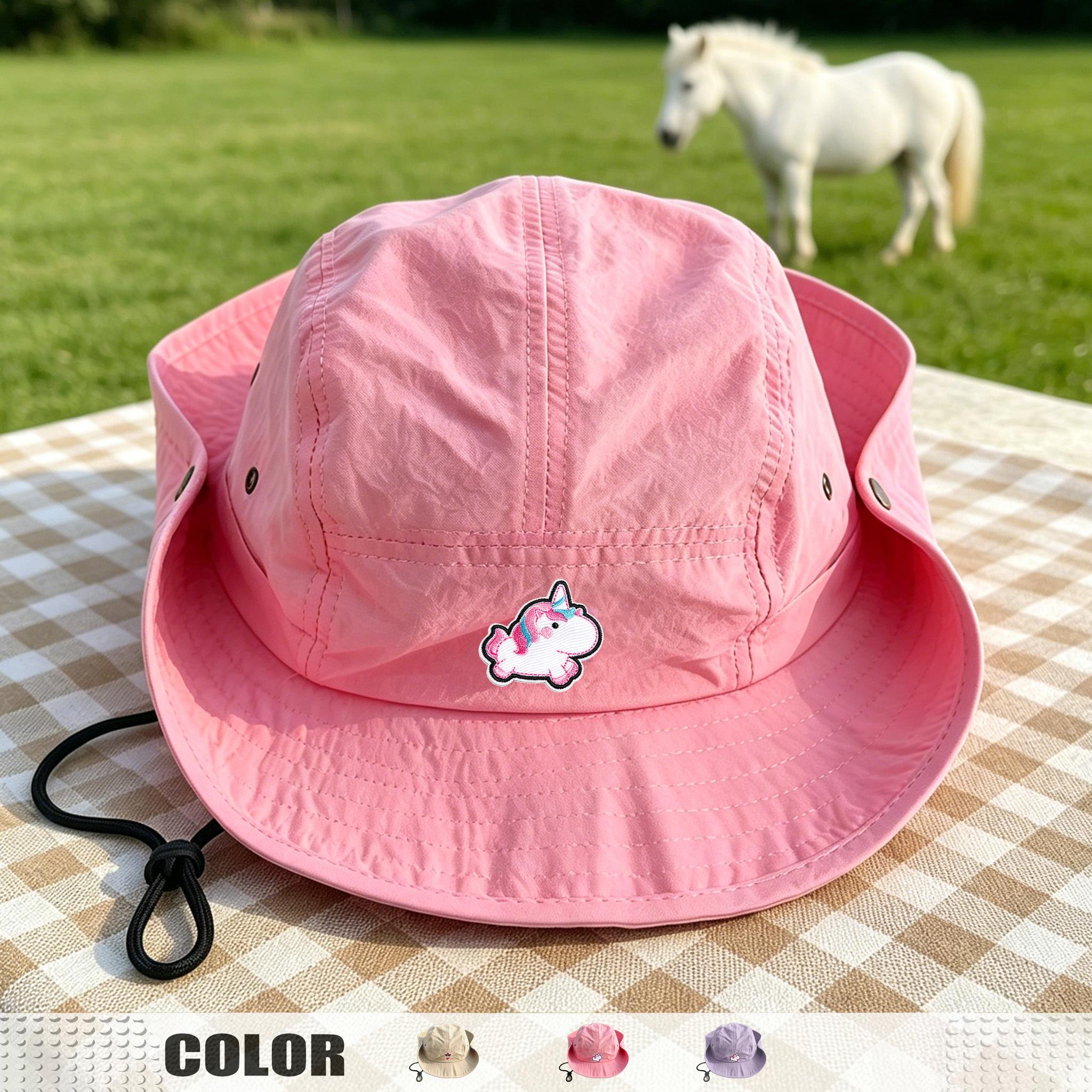 Rainbow Horse Embroidery Western Cowboy Hat for Kids