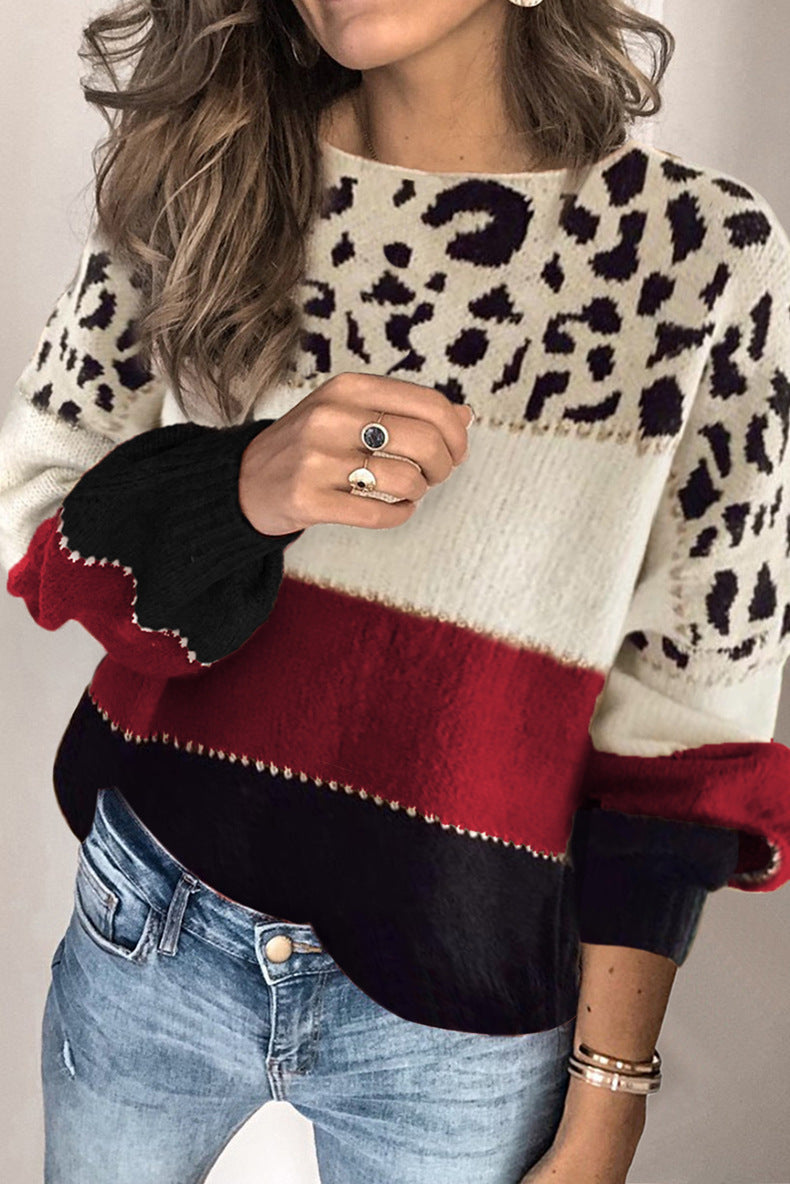 Womens European and American Style Loose-fitting Crew-neck Base Layer