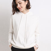 Women's Lightweight Knitted Hooded Sweater