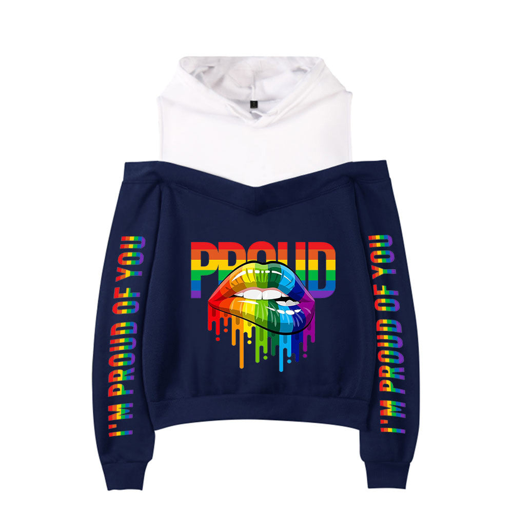 Women's Off-the-Shoulder Casual Pullover Hoodie