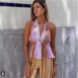 Backless Print Tube Top – Trendy Street Style for Women