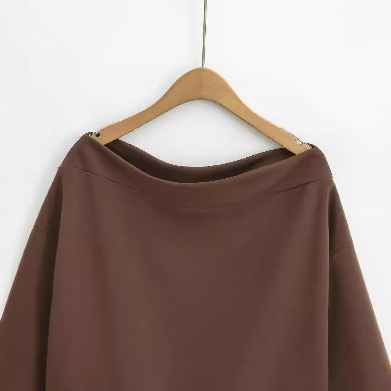 Chic Off-Shoulder Slim-Fit Long Sleeve Sweater