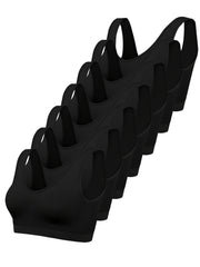 7pcs Solid Seamless Bra, Comfy & Breathable Women's Lingerie & Underwear Sporty