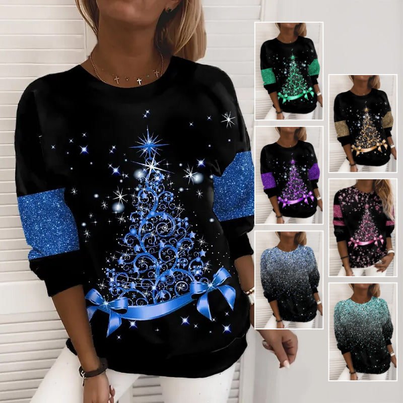 Women's Festive 3D Print Christmas Pullover Sweatshirt