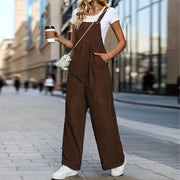 Women's Corduroy Mid-Waist Overalls & Suspender Pants