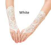 Elegant Fingerless Wedding Gloves for Brides