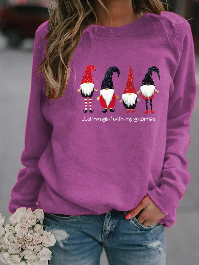 Cozy Letter Print Crew Neck Sweatshirt