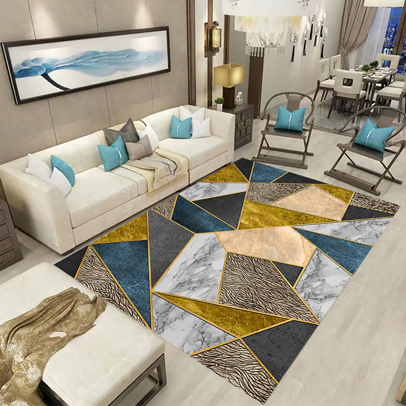 Modern Minimalist Rug European Geometric Floor Mat for Home Use