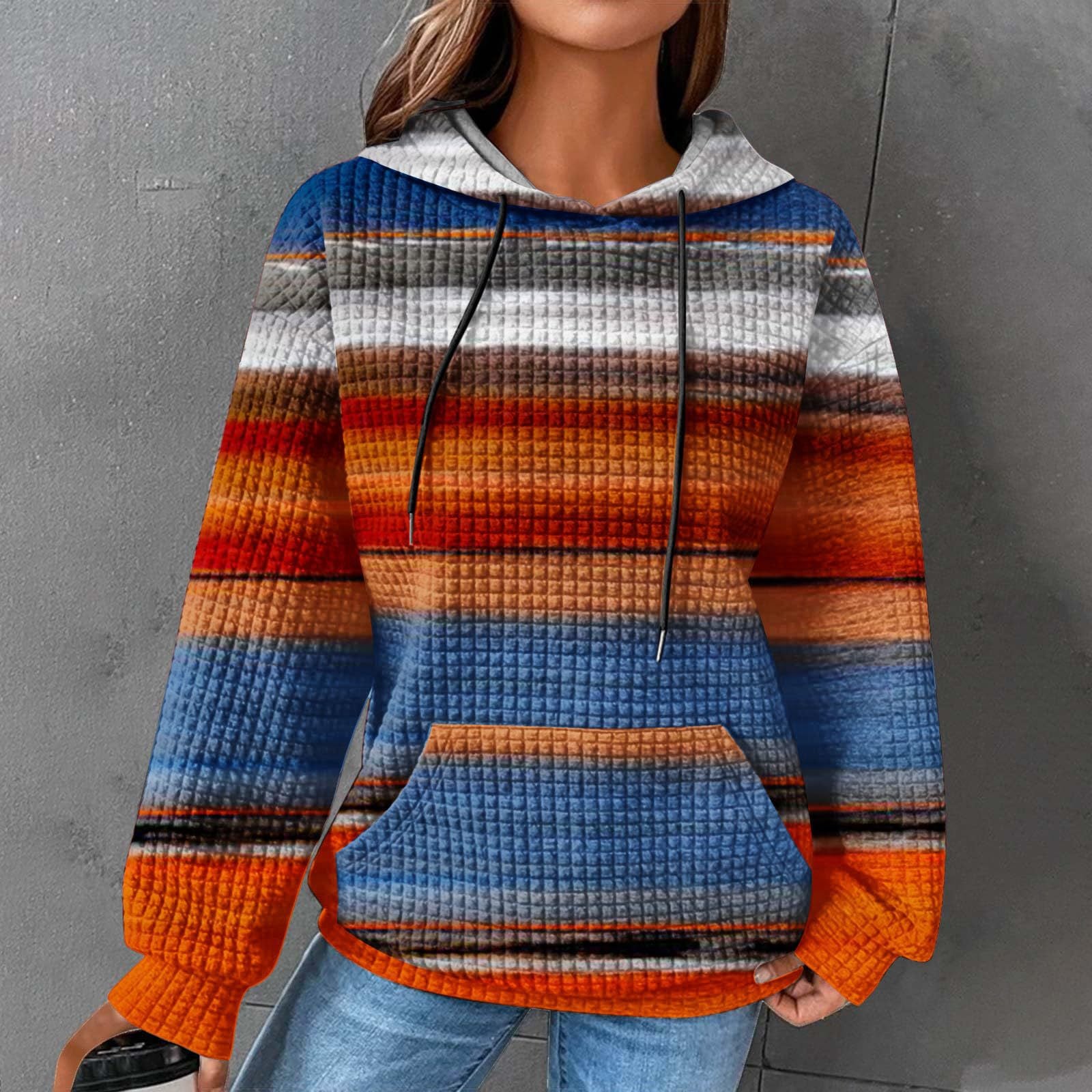 3D Printed Casual Winter Hooded Sweatshirt