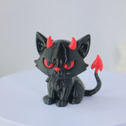 Gothic black decorative cat statue for home and office