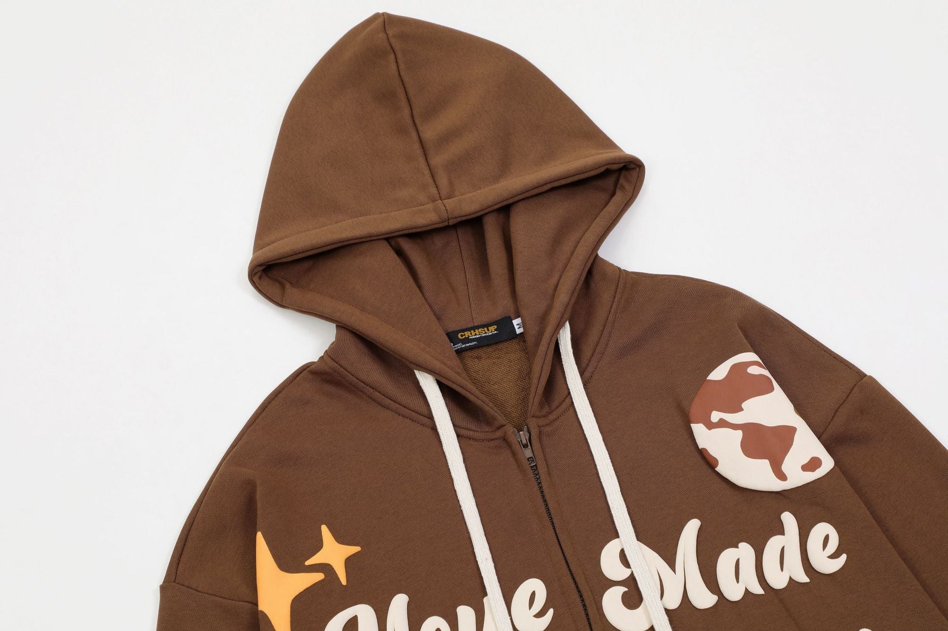 Unisex Hooded Printed Cardigan Hoodie