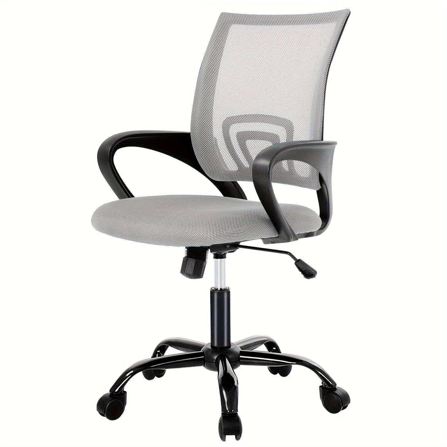 Ergonomic Mesh Office Chair with Lumbar Support, Padded Seat and 5‑Wheel Base