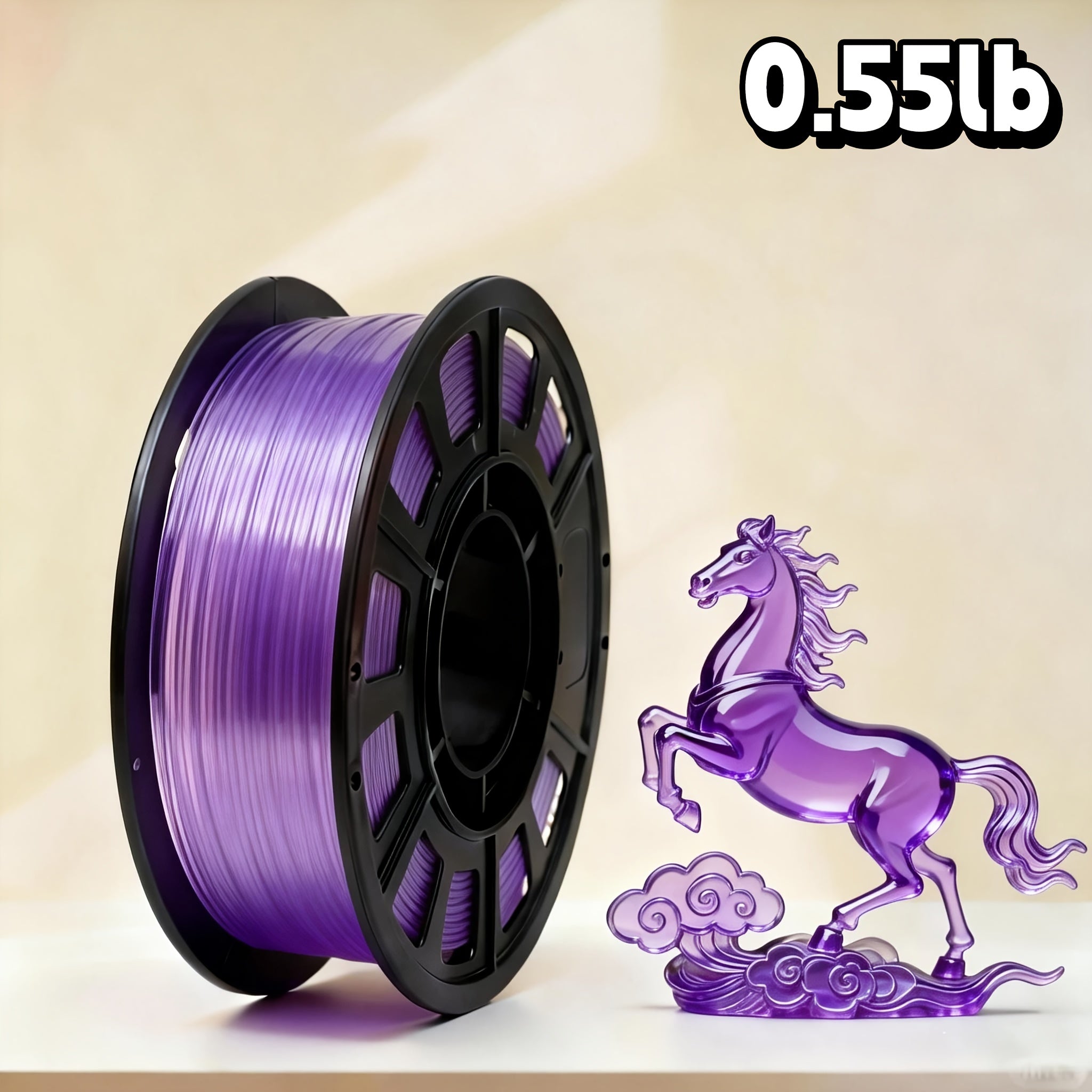 PLA 1.75mm 3D Printer Filament 250g Spool – Rapid Color Change, Low Shrinkage, ±0.02mm Precision