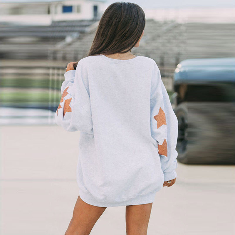 Women's Casual Loose Round Neck Long Sleeve Sports Top