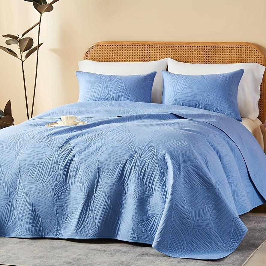 2/3pcs Quilt Set Bedspreads - Soft Cool & Refreshing Summer Quilt Lightweight Microfiber Bedspread - Modern Style Coin Pattern Coverlet For All Seasons - Gifts For The Family